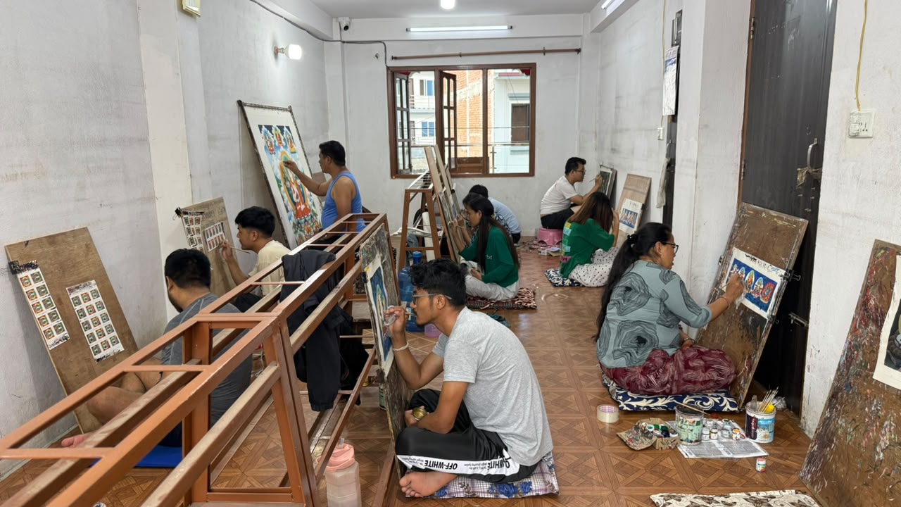 The artist behind the sacred canvas.