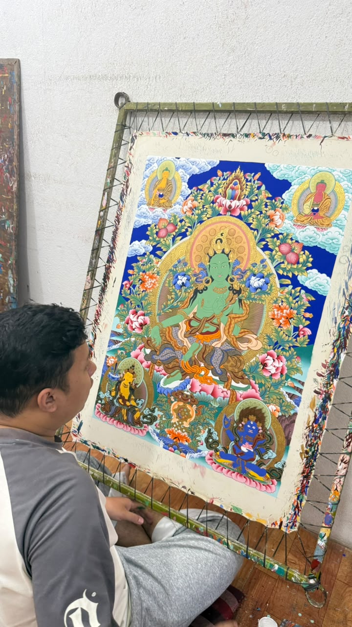 The artist behind the sacred canvas.